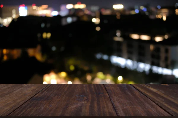 Város éjszaka könnyű bokeh koncentrált homályos háttér — Stock Fotó