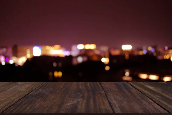 도시 야간 조명 보케 흐리게 배경 에 초점을 맞춘 — 스톡 사진