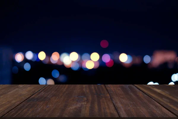 Stadt Nacht Licht Bokeh defokussiert verschwommenen Hintergrund — Stockfoto