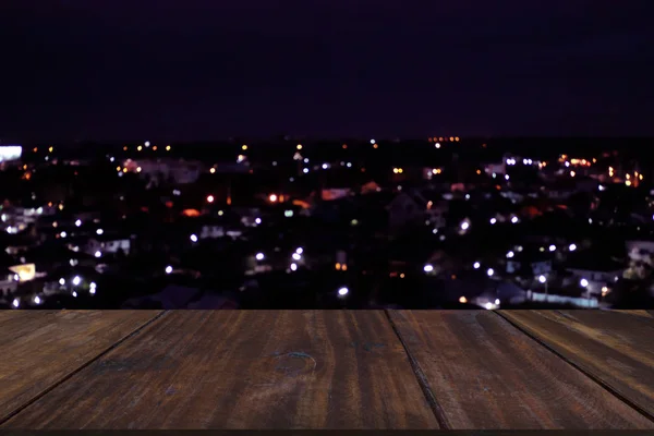 Stadt Nacht Licht Bokeh defokussiert verschwommenen Hintergrund — Stockfoto