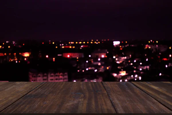 Cidade noite luz bokeh desfocado embaçado fundo — Fotografia de Stock