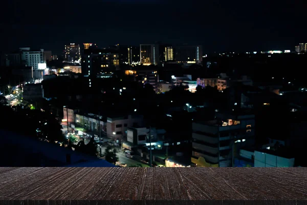 Città notte luce bokeh sfocato sfondo sfocato — Foto Stock