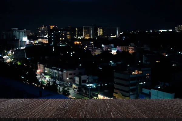 Stadt Nacht Licht Bokeh defokussiert verschwommenen Hintergrund — Stockfoto