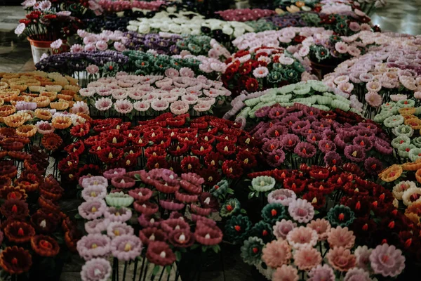 Świeca kwiat do podejmowania zasługi kultu Buddy — Zdjęcie stockowe