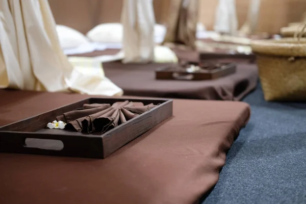 Massage bed in Spa Wellness Center — Stockfoto