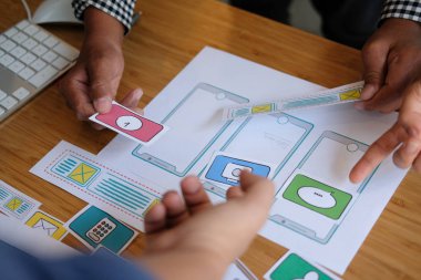 kullanıcı deneyimi Ux tasarımcı akıllı telefon düzeni web tasarımı.