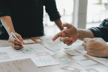 kullanıcı deneyimi Ux tasarımcı akıllı telefon düzeni web tasarımı.