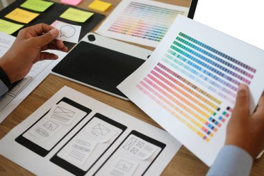 kullanıcı deneyimi Ux tasarımcı akıllı telefon düzeni web tasarımı.