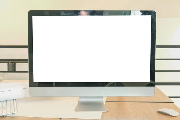 Monitor del computer sul luogo di lavoro grafico — Foto Stock