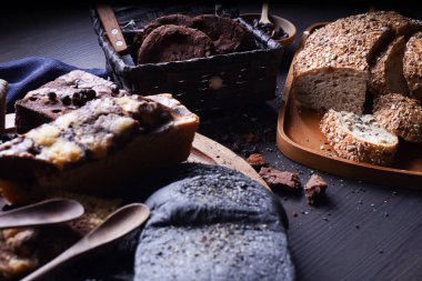 ekmek brownie kurabiye pastane. pişmiş gıda