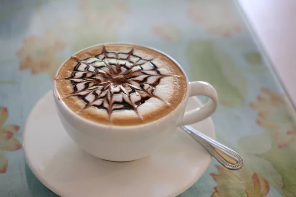 Café Con Leche Moca Capuchino Caliente Deliciosa Bebida — Foto de Stock