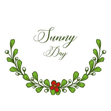Çiçek çiçek çerçevesi ile Vektör illüstrasyon tebrik kartı güneşli bir gün