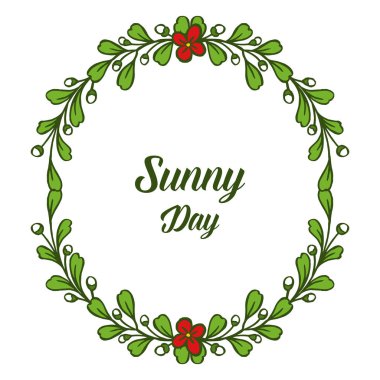 Çiçek çiçek çerçevesi ile Vektör illüstrasyon tebrik kartı güneşli bir gün