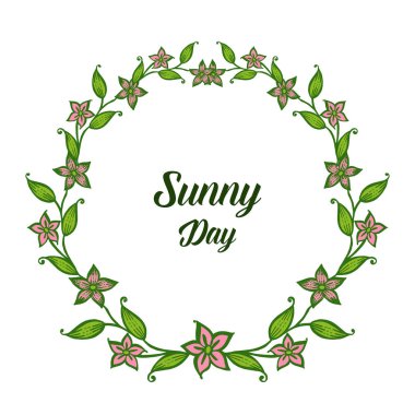 Vektör illüstrasyon çeşitli çiçek çerçevesi için güneşli gün yazma