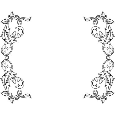 Davet kartı için vektör illüstrasyon deseni çelenk çerçevesi