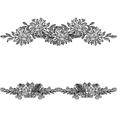 Güzel dekorasyon ile Vektör illüstrasyon çiçek çerçeve