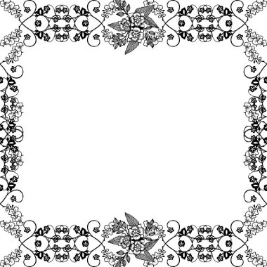 Tebrik kartı için vektör illüstrasyon tasarım çiçek çerçeve