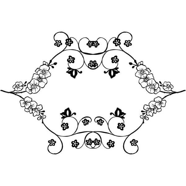 Walpaper dekorasyon için vektör illüstrasyon çiçek çerçeve