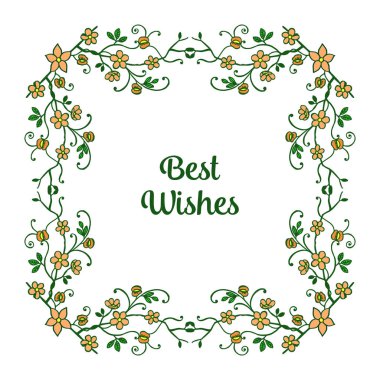 Vektör illüstrasyon turuncu çelenk çerçeveleri en iyi dilekiçin beyaz arka plan üzerinde izole