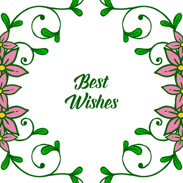 Vetor ilustração convite cartão melhores desejos com vários moldura grinalda estilo rosa —  Vetores de Stock