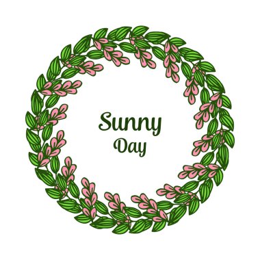 Tasarım çiçek çerçeve için Vektör illüstrasyon dekorasyon güneşli bir gün