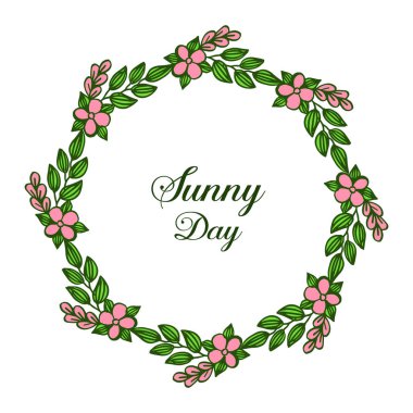 Tasarım çiçek çerçeve için Vektör illüstrasyon dekorasyon güneşli bir gün
