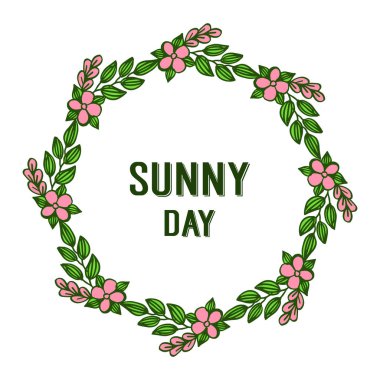 Tasarım çiçek çerçeve için Vektör illüstrasyon dekorasyon güneşli bir gün