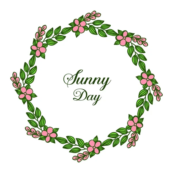 Tasarım çiçek çerçeve için Vektör illüstrasyon dekorasyon güneşli bir gün