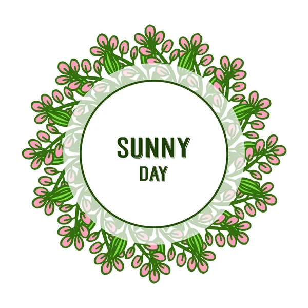 Vektör illüstrasyon süslü çiçek çerçevesi ile güneşli bir gün yazma