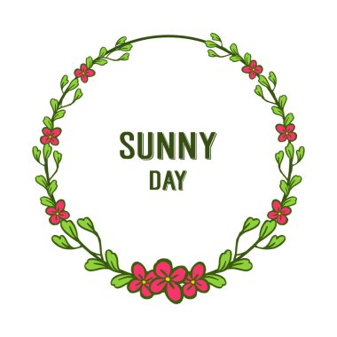 Vektör illüstrasyon tasarım çiçek çerçeve için güneşli bir gün çizim