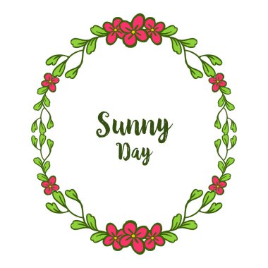 Vektör illüstrasyon tasarım çiçek çerçeve için güneşli bir gün çizim