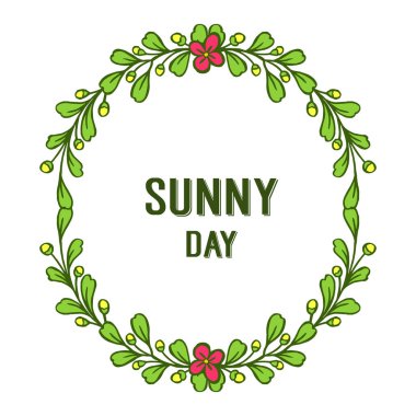 Bahar çiçek çerçeve ile Vektör illüstrasyon davetiye güneşli bir gün