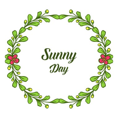 Bahar çiçek çerçeve ile Vektör illüstrasyon davetiye güneşli bir gün