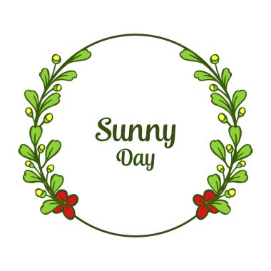 Bahar çiçek çerçeve ile Vektör illüstrasyon davetiye güneşli bir gün