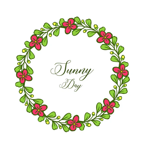Afiş güneşli gün için Vektör illüstrasyon güzel çiçek çerçeve