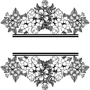 Tasarım çelenk çerçeveli vektör illüstrasyon tebrik kartı