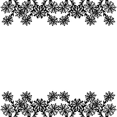 Tebrik kartı ile vektör illüstrasyon süslü çiçek çerçeve