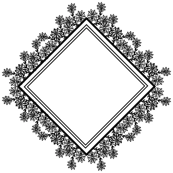 Illustration vectorielle cadre fleuri orné avec carte de voeux — Image vectorielle