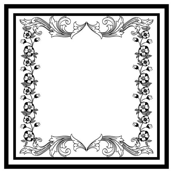 Ilustración vectorial varios marco de flores de hoja con estilo lindo — Vector de stock