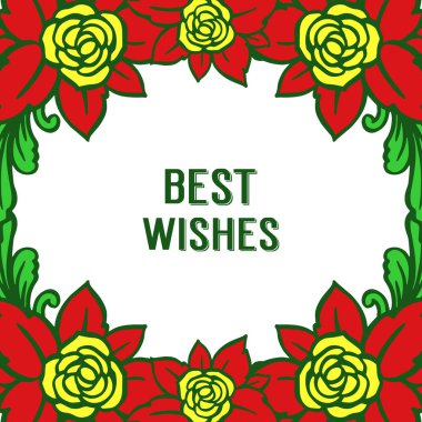 Renkli çiçek çerçeveleri çiçekleri için kart en iyi dilek vektör illüstrasyon dekoratif