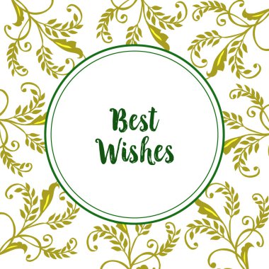 Vektör illüstrasyon şablon en iyi dilekile çelenk çerçeve çeşitli süslü