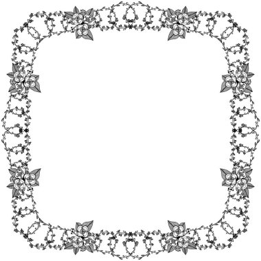 Çelenk çerçevesi için modern vektör illüstrasyon dekorasyonu