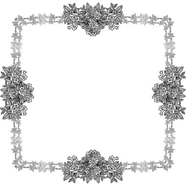 Vektör illüstrasyon çiçek çerçeve için çeşitli şekil