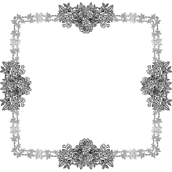 Illustration vectorielle diverses formes pour cadre floral — Image vectorielle