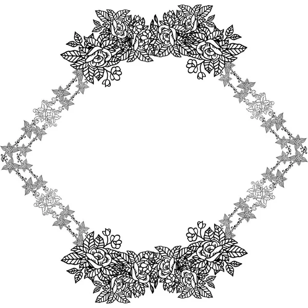 Ilustración vectorial varias formas para marco de flores — Archivo Imágenes Vectoriales