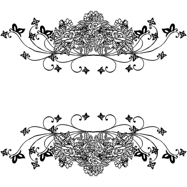 Marco de flores de estilo de decoración de ilustración vectorial para banner — Archivo Imágenes Vectoriales