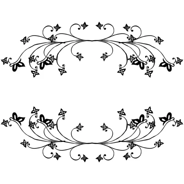 Marco de flores de estilo de decoración de ilustración vectorial para banner — Vector de stock