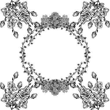 Tasarım güzel çiçek çerçeve ile Vektör illüstrasyon tebrik kartı