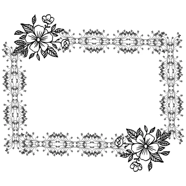 Ilustración vectorial ornamento marco de flores para el diseño — Archivo Imágenes Vectoriales