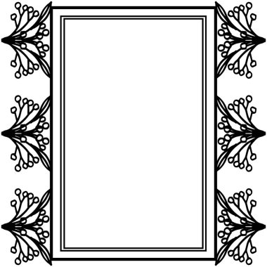 Tebrik kartı için vektör illüstrasyon çeşitli desen çiçek çerçeve